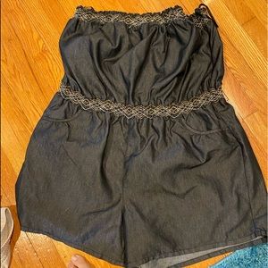 Strapless shorts jumper